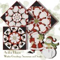 A Festive Season Ornaments  Kaleidoscope Quilt Block Kit