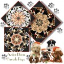 Fireside Pups Kaleidoscope Quilt Block Kit