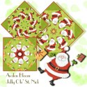 Jolly Ole' St. Nick Window Pane Lap  Size Kaleidoscope Quilt