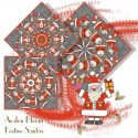 Festive Santas Kaleidoscope Quilt Block Kit