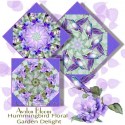 Hummingbirds Floral Garden Delight Kaleidoscope Quilt Block Kit