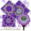 Anna Maria Horner Love Always AM Echinacea Glow Amethyst Kaleidoscope Quilt Block Kit