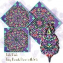 Painted Peacock Kaleidoscope Quilt Block Kit