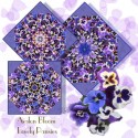 Lovely Pansies Kaleidoscope Quilt Block Kit