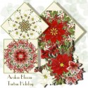 Tartan Holiday Floral Kaleidoscope Quilt Block Kit