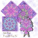 Bright Magical Flowers Kaleidoscope Quilt Block Kit