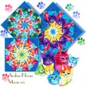 Meow-za Kaleidoscope Quilt Block Kit