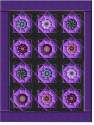 Proud as a Peacock Dahlia  Flower Garden Double Size Quilt Top Kit