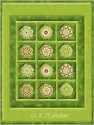 Kringle Krossing Window Pane Lap  Size Kaleidoscope Quilt