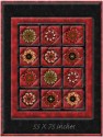 Holiday Flower Fairies Window Pane Lap  Size Kaleidoscope Quilt