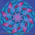 Kaffe Fassett Lake Blossoms Blue Kaleidoscope Quilt Block Kit