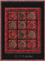 Let it Glow Window Pane Lap  Size Kaleidoscope Quilt