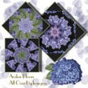 All Over Hydrangeas Kaleidoscope Quilt Block Kit