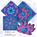 Kaffe Fassett Lake Blossoms Blue Kaleidoscope Quilt Block Kit