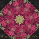 Woodland Poinsettia Splendor Kaleidoscope Quilt Block Kit