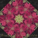 Woodland Poinsettia Splendor Kaleidoscope Quilt Block Kit