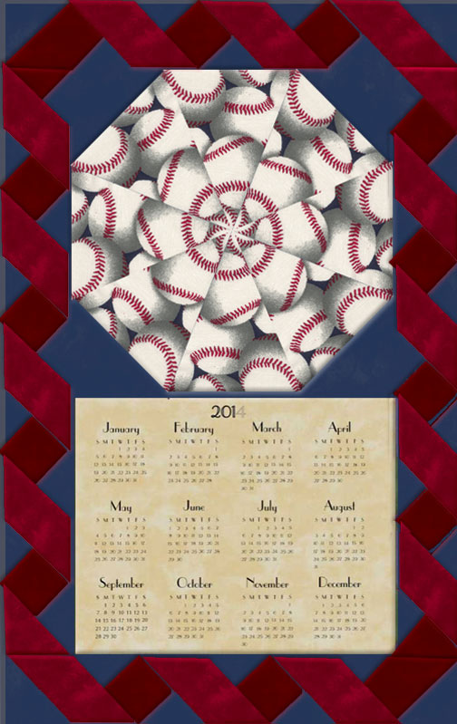 Baseballs Calendar Wall Hanging Kit