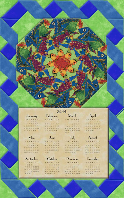 Laurel Burch Sea Spirits Calendar Wall Hanging Kit